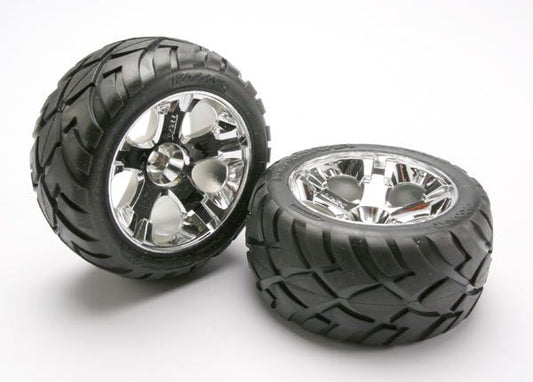 5576R 2.8" Anaconda Tires on All Star Wheels (Chrome) (2wd Electric Front, 4wd Front/Rear) (2)