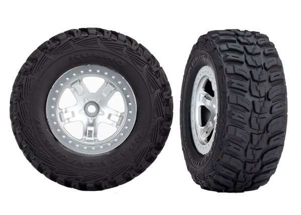 5880X Slash Tire & Wheel, SCT Tread, Satin Chrome, Kumho