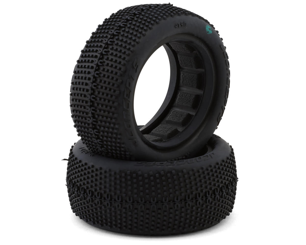 JConcepts X-Bite 2.2 inch 4WD front buggy tires, green compound, pair