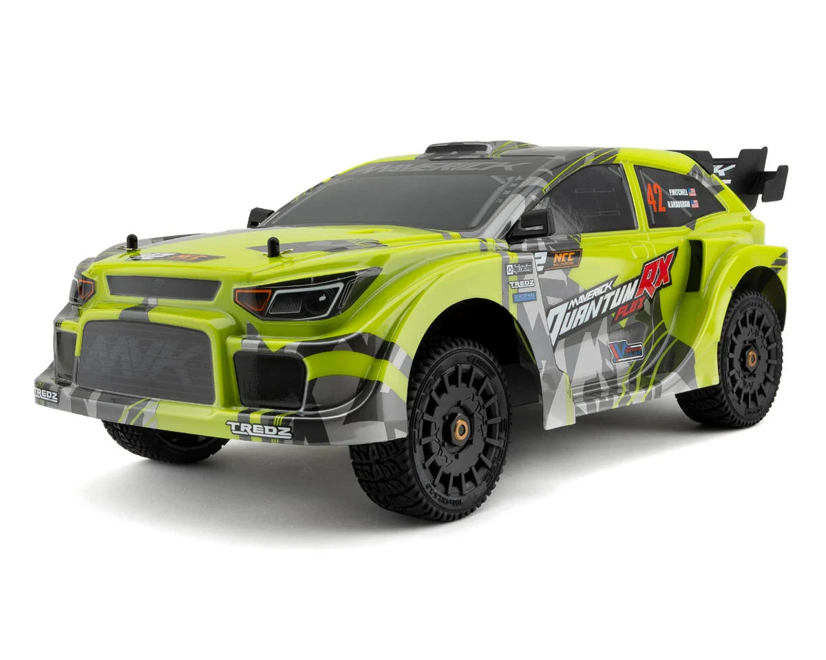 QuantumRX Flux 1/8 4S 4WD Brushless RTR Electric Rally Car (Fluoro Green) (no battery/charger)