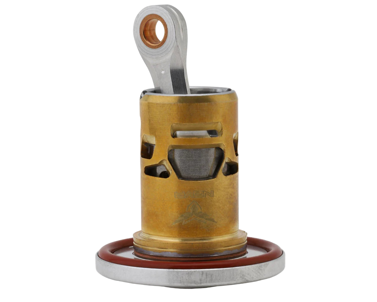 A .21 X5B complete coupling for engines, featuring a piston, connecting rod, sleeve, underhead, wristpin, and O-ring.