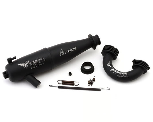 Nova Engines Kombo Off-Road Black Ceramic Coated Tuned Pipe w/Manifold (EFRA 2182) (55mm)