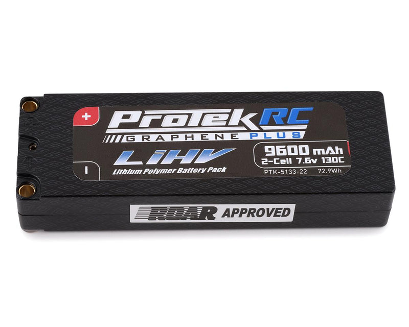 ProTek RC 2S (7.6V/9600mAh) 130C Low IR Si-Graphene + HV LiPo Battery w/5mm Connectors
