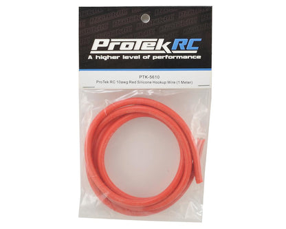 ProTek RC Silicone Hookup Wire (Red) (1 Meter) (10AWG)