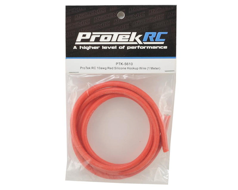 ProTek RC Silicone Hookup Wire (Red) (1 Meter) (10AWG)