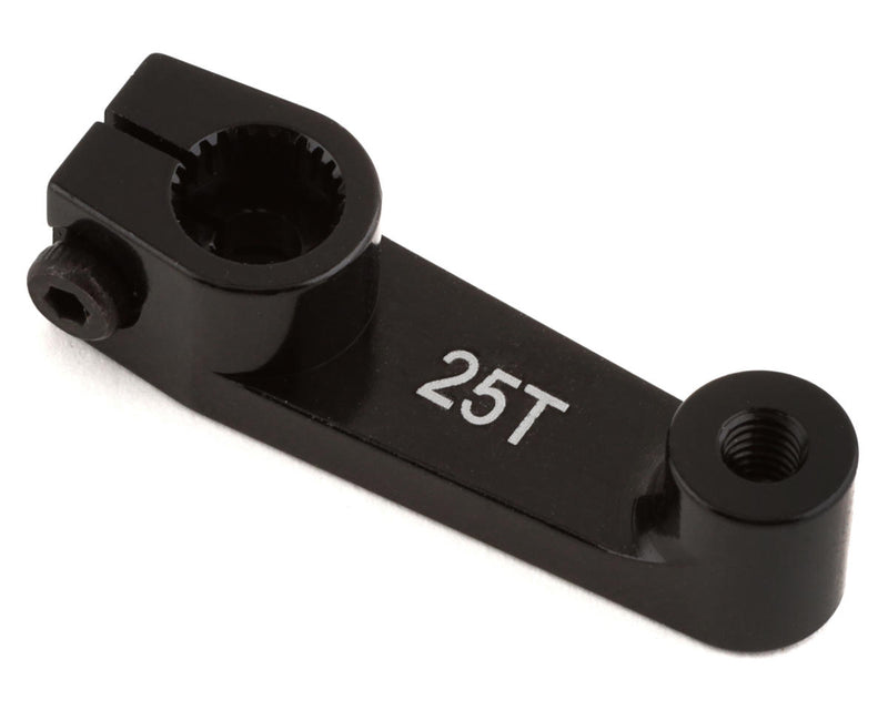 ProTek RC Associated B74 Series Aluminum Clamping Servo Horn (Black) (25T-Futaba/Savox/ProTek)