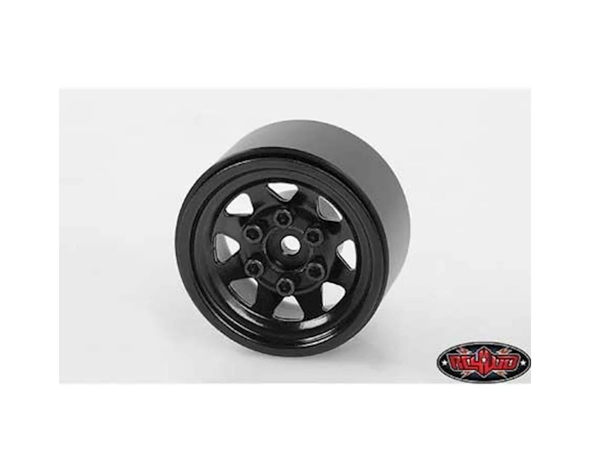 Stamped Steel 1.0" Stock Beadlock Wheels (Black) (4)