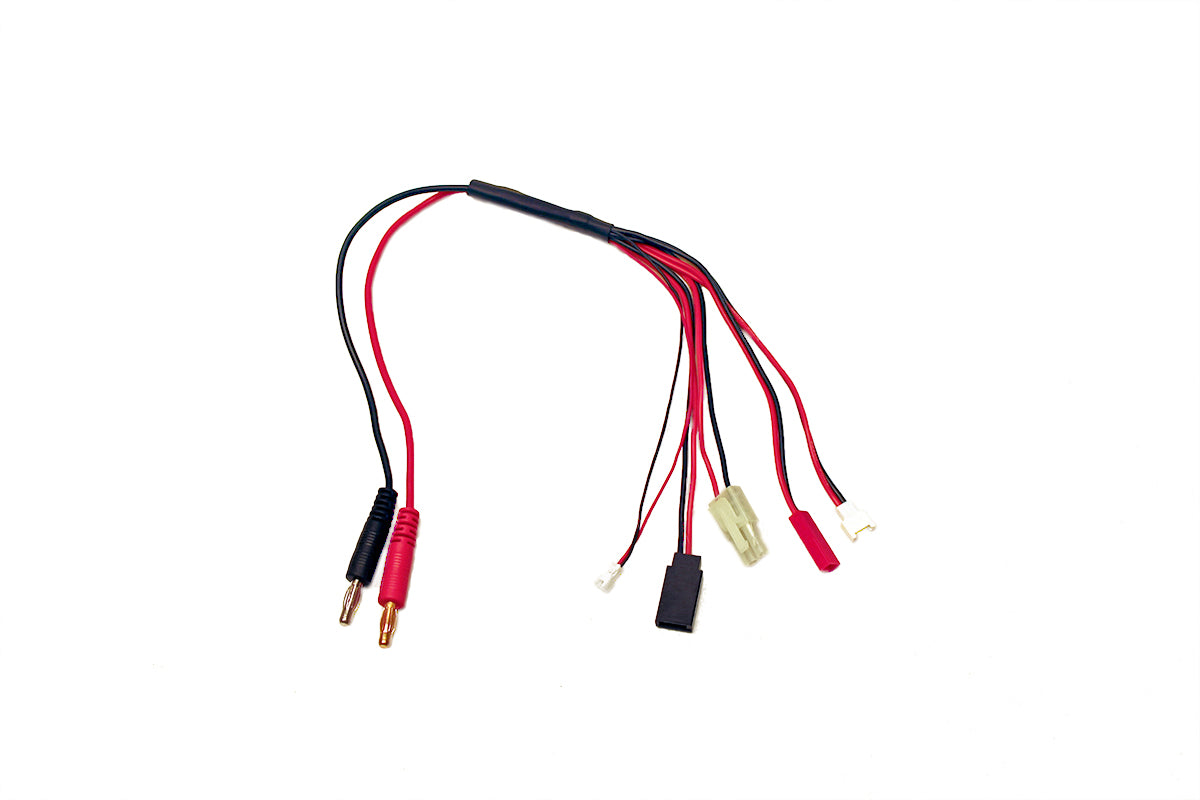 5-Function Mini/Micro Charge Adapter to Male 4mm Bullets-300mm