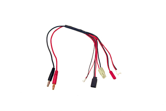 5-Function Mini/Micro Charge Adapter to Male 4mm Bullets-300mm