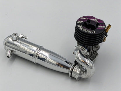 JW12 3-Port .12 Engine + Classic Tuned Pipe Combo - 1/10 Stadium Truck