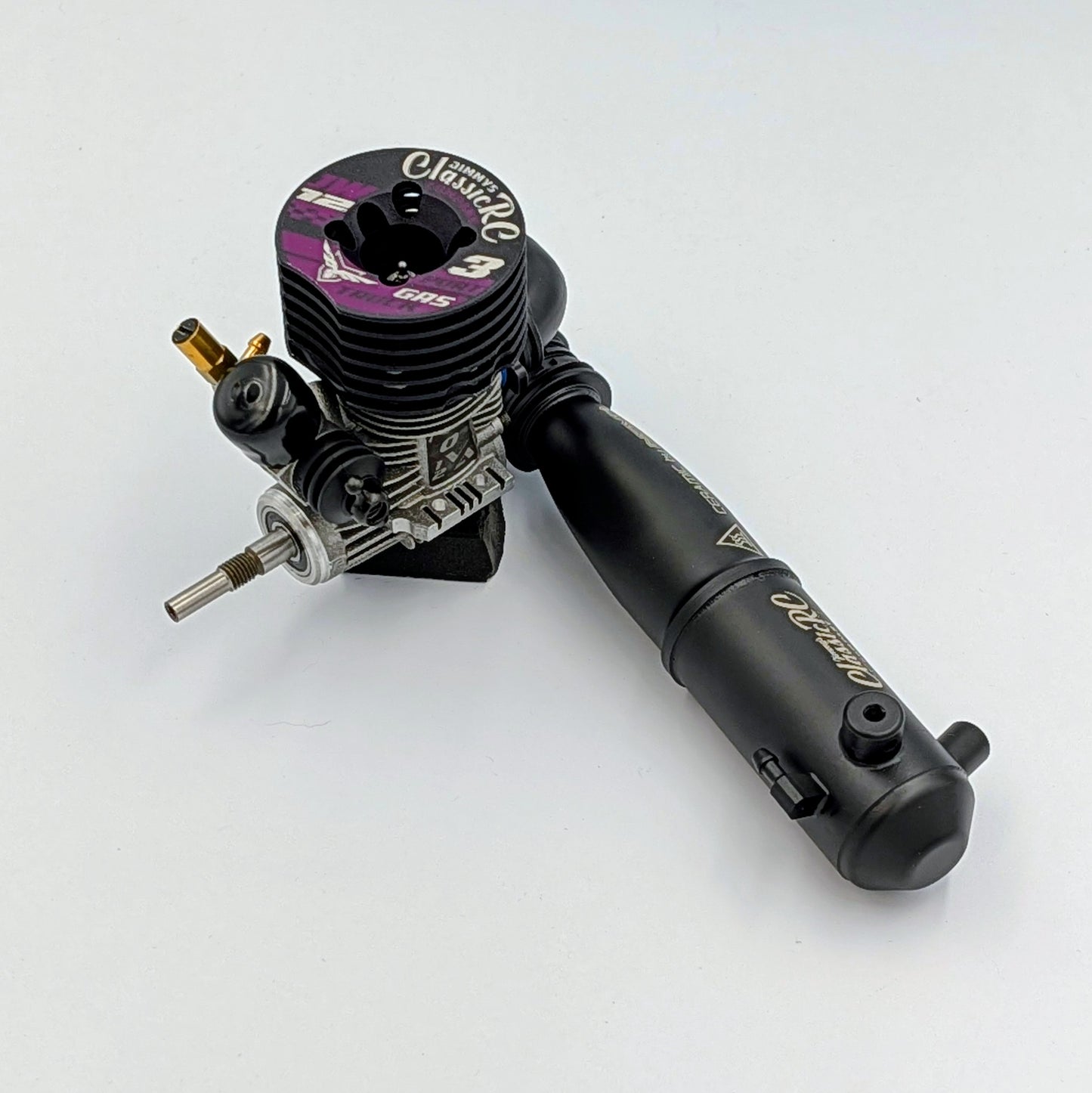 JW12 3-Port .12 Engine + Classic Tuned Pipe Combo - 1/10 Stadium Truck