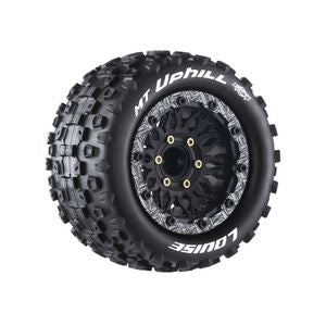 MFT MT-Uphill Soft 1/10 Monster Truck Tires, 12, 14, 17mm Removable Hex, Fits Traxxas Maxx