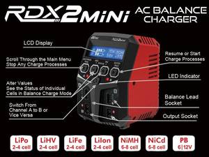 RDX2 Mini 100 Watt Dual Port AC Balance Charger