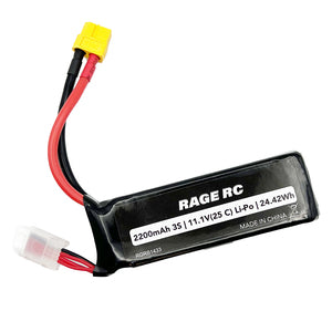 11.1V 3S 2200mAh Lipo with XT60 Connector; Black Marlin EX Brushless