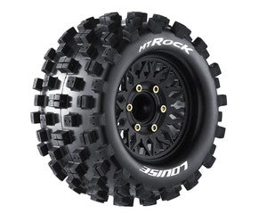 MT-Rock Soft, 1/10 Monster Truck Tires, 0 & 1/2 " Offset, 12, 14, 17mm Removable Hex