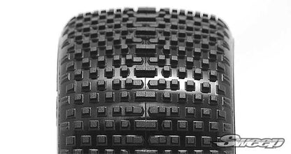 Square Armor 2.2" 1/10 Buggy Rear Tires, foams, and wheel (UNMOUNTED)