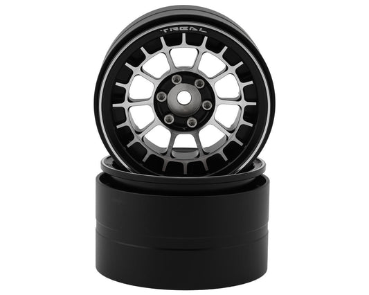 Treal Hobby 2.2" Type-A Beadlock Wheels (Black/Silver) (2)