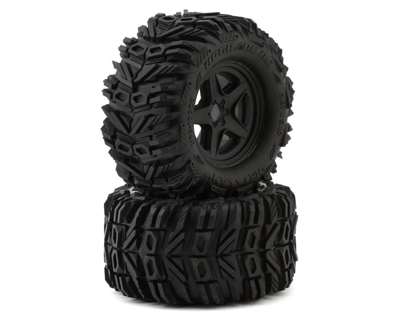 Dirt Claw 2.8" Pre-Mounted All-Terrain Tires w/5-Star Wheels (2) (17mm/14mm/12mm Hex)