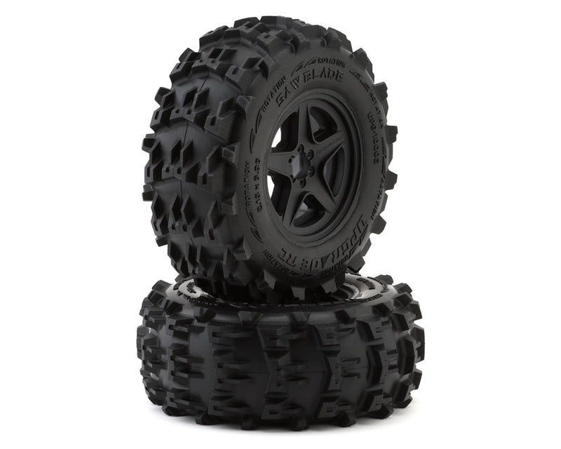 Saw Blade 2.8" Pre-Mounted Off-Road Tires w/5-Star Wheels (2) (17mm/14mm/12mm Hex)
