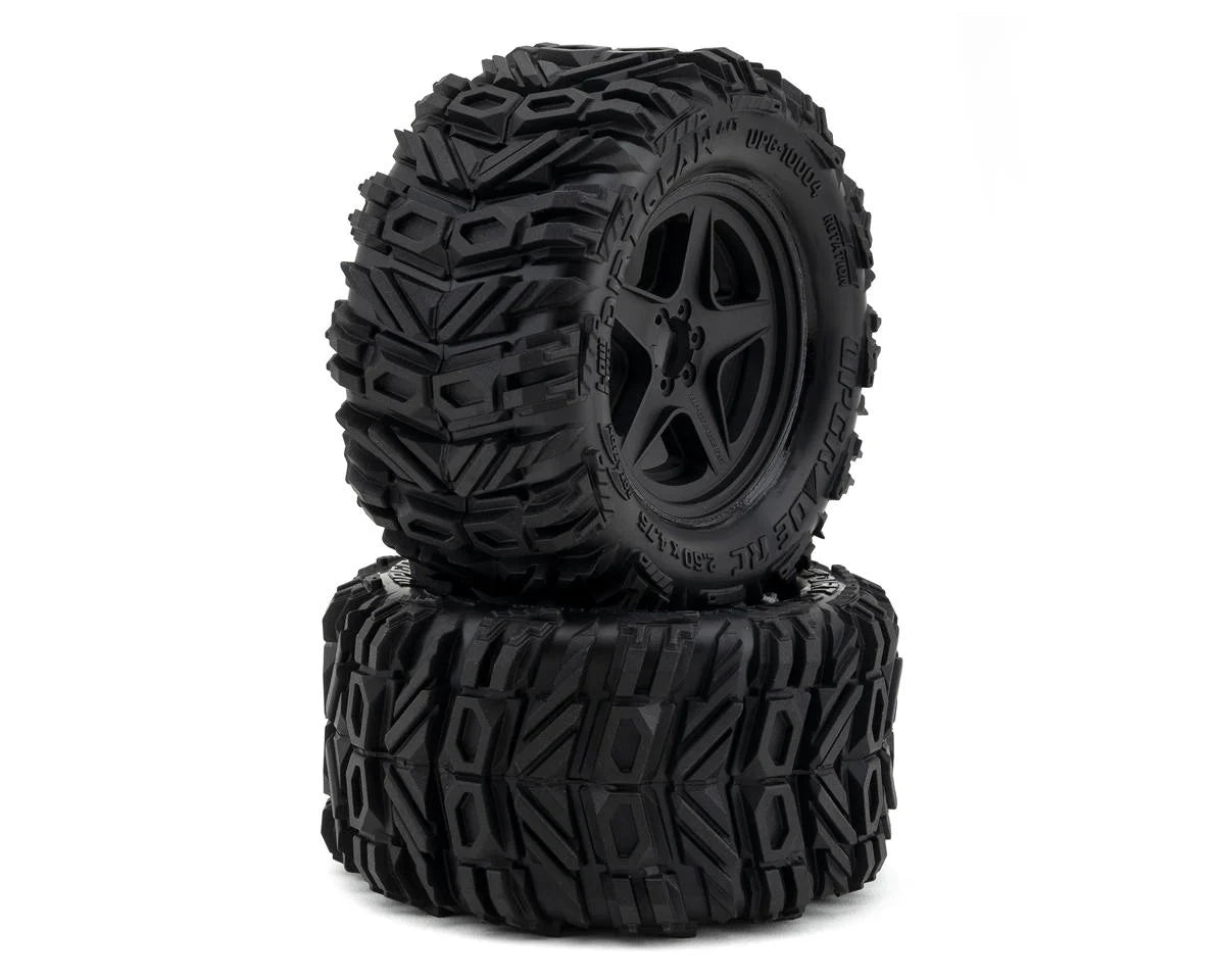 UpGrade RC Low-Pro BELTED Dirt Claw 2.8" Pre-Mounted All-Terrain Tires w/5-Star Wheels (2) (17mm/14mm/12mm Hex)