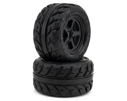 UpGrade RC Low-Pro BELTED Street Radials 2.8" Pre-Mounted On-Road Tires w/5-Star Wheels (2) (17mm/14mm/12mm Hex)