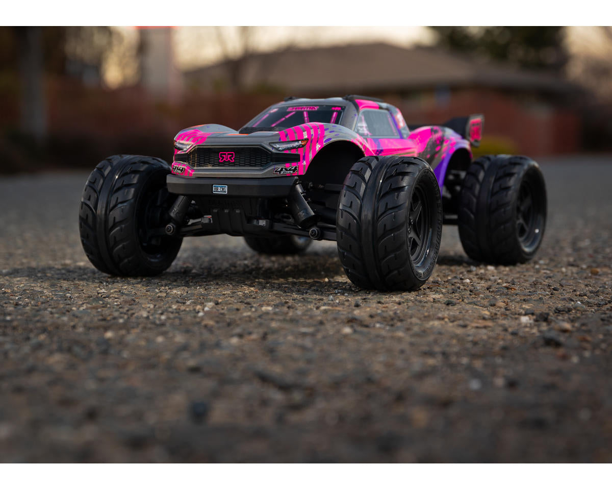 UpGrade RC Low-Pro BELTED Street Radials 2.8" Pre-Mounted On-Road Tires w/5-Star Wheels (2) (17mm/14mm/12mm Hex)