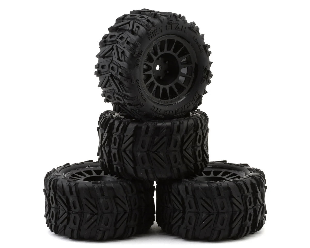 UpGrade RC Dirt Claw Pre-Mounted BELTED Tires for ARRMA® Granite Grom™ (4)