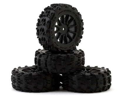UpGrade RC Saw Blade Pre-Mounted Tires for ARRMA® Typhon Grom™ (4)