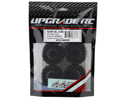 UpGrade RC Saw Blade Pre-Mounted Tires for ARRMA® Typhon Grom™ (4)