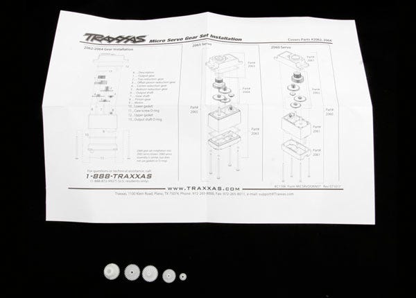 2064 Gear set (for 2065 waterproof sub-micro servo)