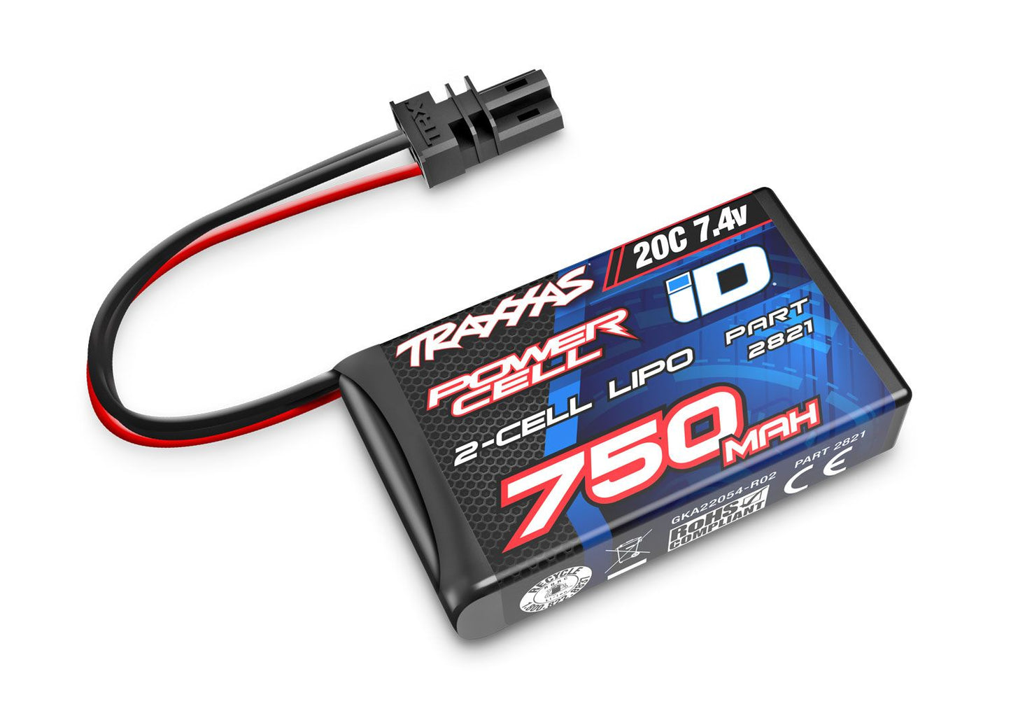 2821 2S LIPO 750MAH 7.4V 20C