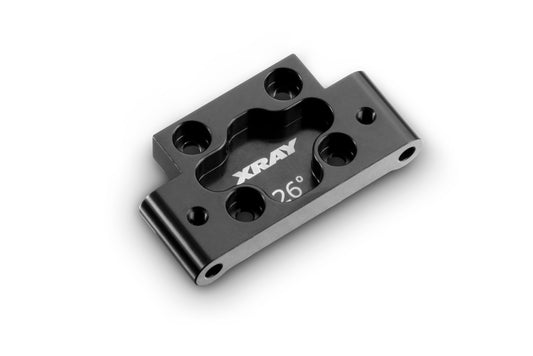 XRAY 2WD Alu Front Lower Arm Mount 26° Kick-Up - Swiss 7075 T6