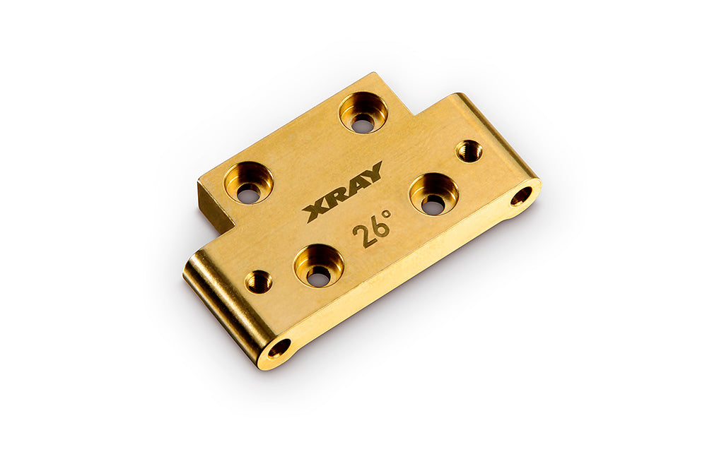 XRAY 2WD Brass Front Lower Arm Mount 26° Kick-Up