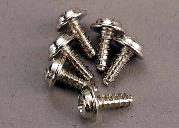 3290 Screws, 3x8mm washerhead self-tapping (6)