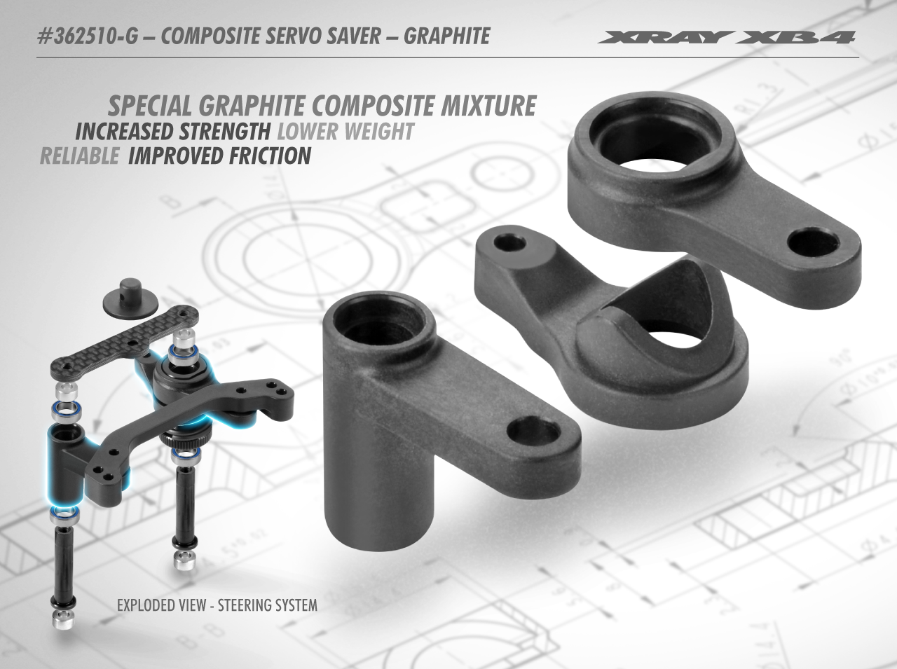 Composite Servo Saver - Graphite