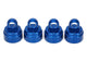3767A Shock caps, aluminum (4) (fits all Ultra Shocks) (Blue Anodized / Fits Ultra Shocks)