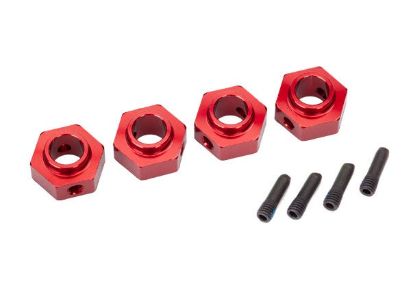 8269R WHEEL HUB 12MM HEX ALUM RED