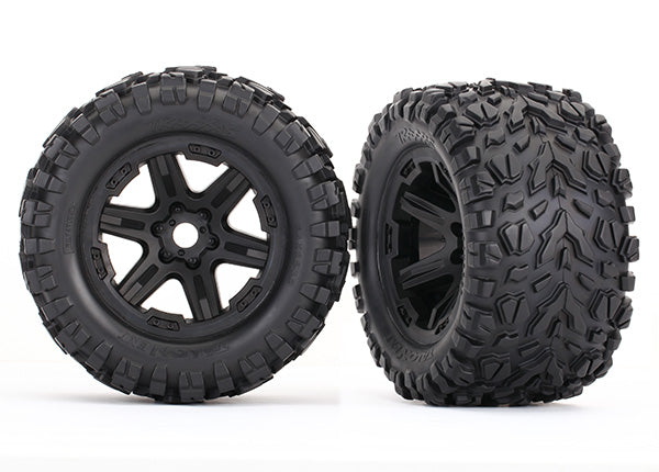 8672 Tires & wheels, assembled, E-Revo Talon EXT