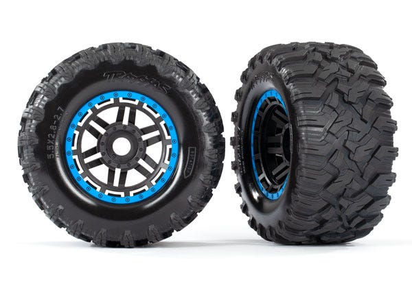 8972A Tire and Wheel BLUE BDLK/ MAXX MT TIRE