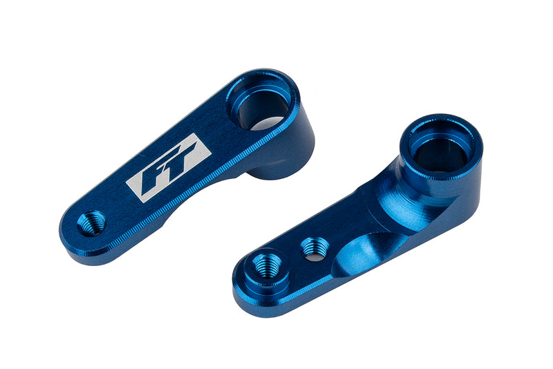 RC10B6.4 Factory Team Steering Bellcranks, Blue Aluminum