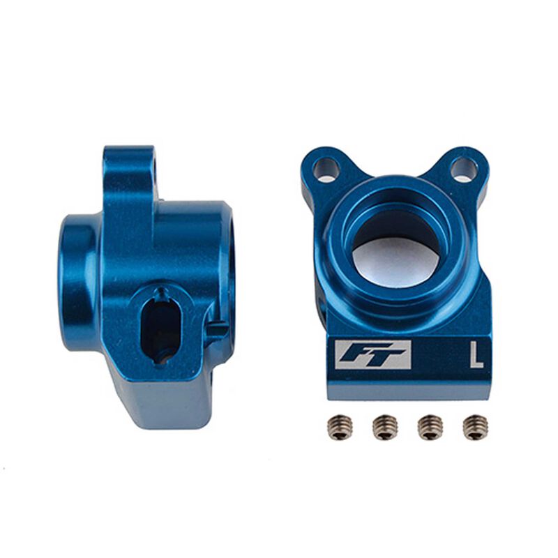 RC10B6.2 FT Rear Hubs, blue aluminum