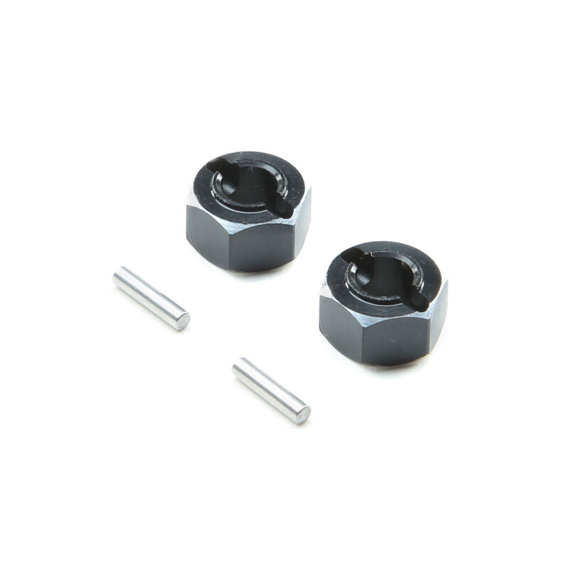 Hex Set Rear Axle, Aluminum: Mini-T 2.0