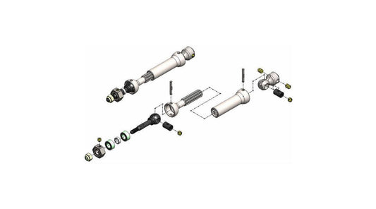 Rear X-DUTY CVD Kitw/Keyed Axles: Slash 4x4, Rally