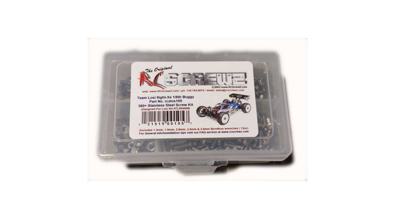 Stainless Steel Screw Kit: TLR 8IGHT-XE (RCZLOS105)