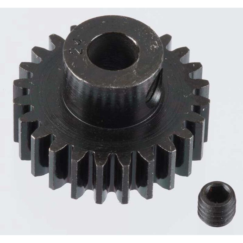 Extra Hard 24 Tooth Blackened Steel 32p Pinion, 5mm