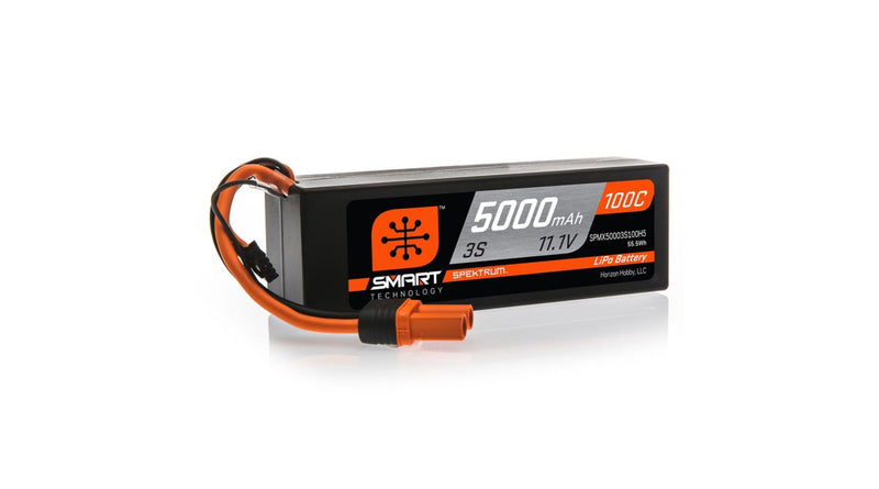 11.1V 5000mAh 3S 100C Smart Hardcase LiPo Battery: IC5 (SPMX50003S100H5)