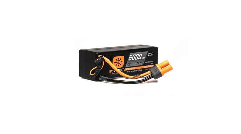 14.8V 5000mAh 4S 30C Smart LiPo Hardcase LiPo Battery: IC5 (SPMX50004S30H5)