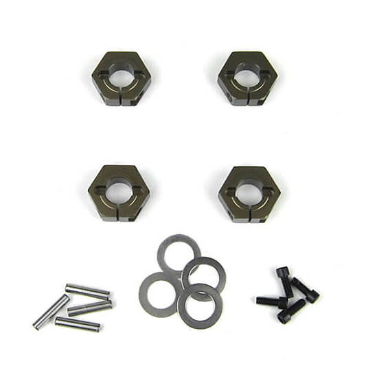 Wheel Hexes 12mm Aluminum (4): SCT410