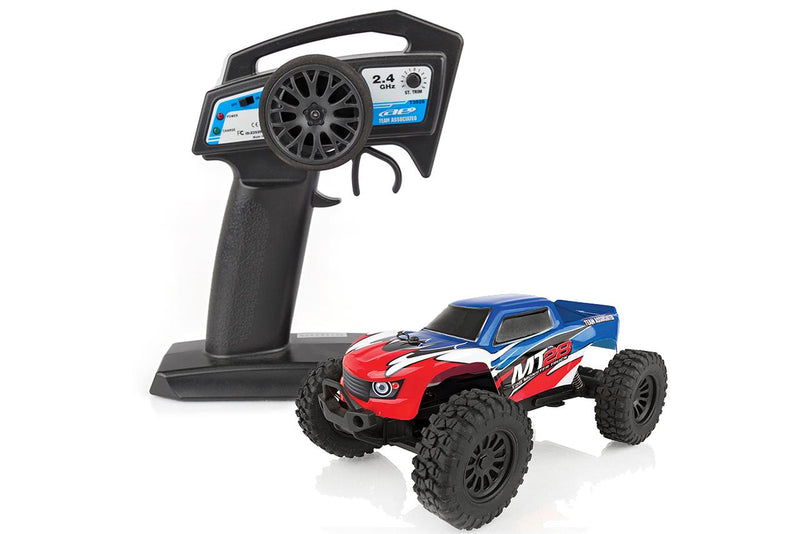 MT28 Monster Truck RTR, 1/28 Scale 2WD, w/ Battery, Charger and 2.4GHz Transmitter