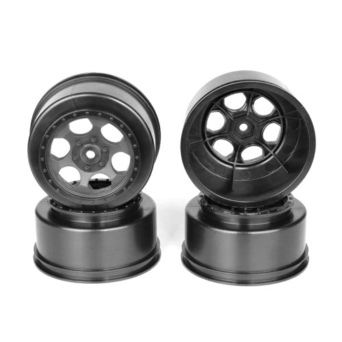 Trinidad SC Wheels for TLR TEN-SCTE - 22SCT/Tekno SCT410/BLACK/4pcs